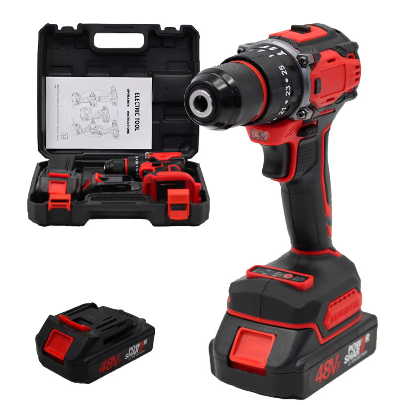 Professional 48V Cordless Drill Machine Set | with 2 Batteries | Professional Power Tool