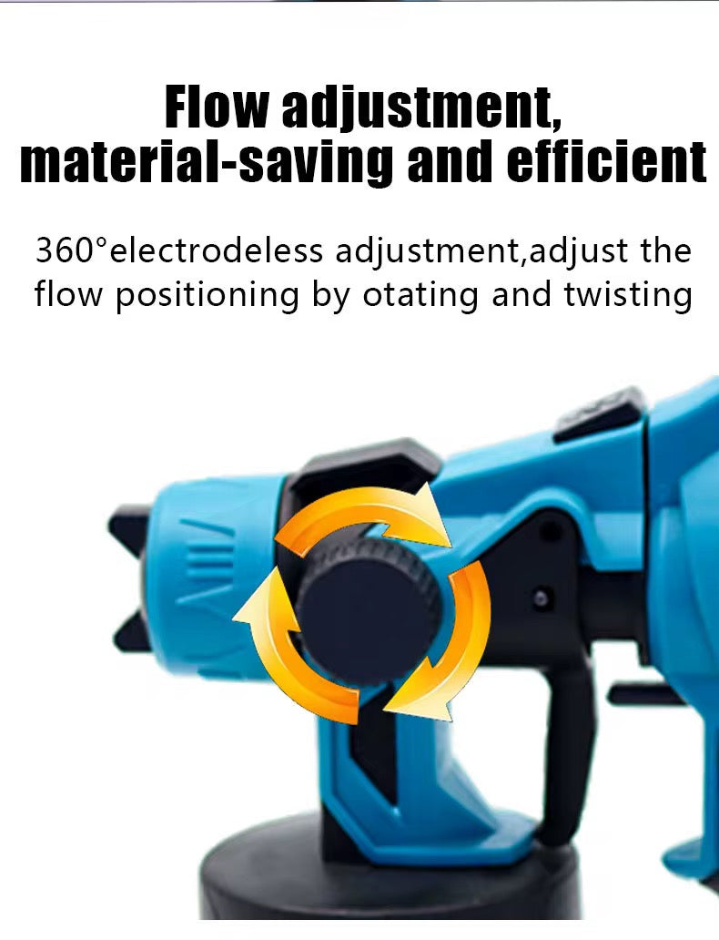 800ML Cordless Electric Spray Gun Portable Household Paint Sprayer Auto Furniture Steel Coating Airbrush For Makita 18V Double  Battery
