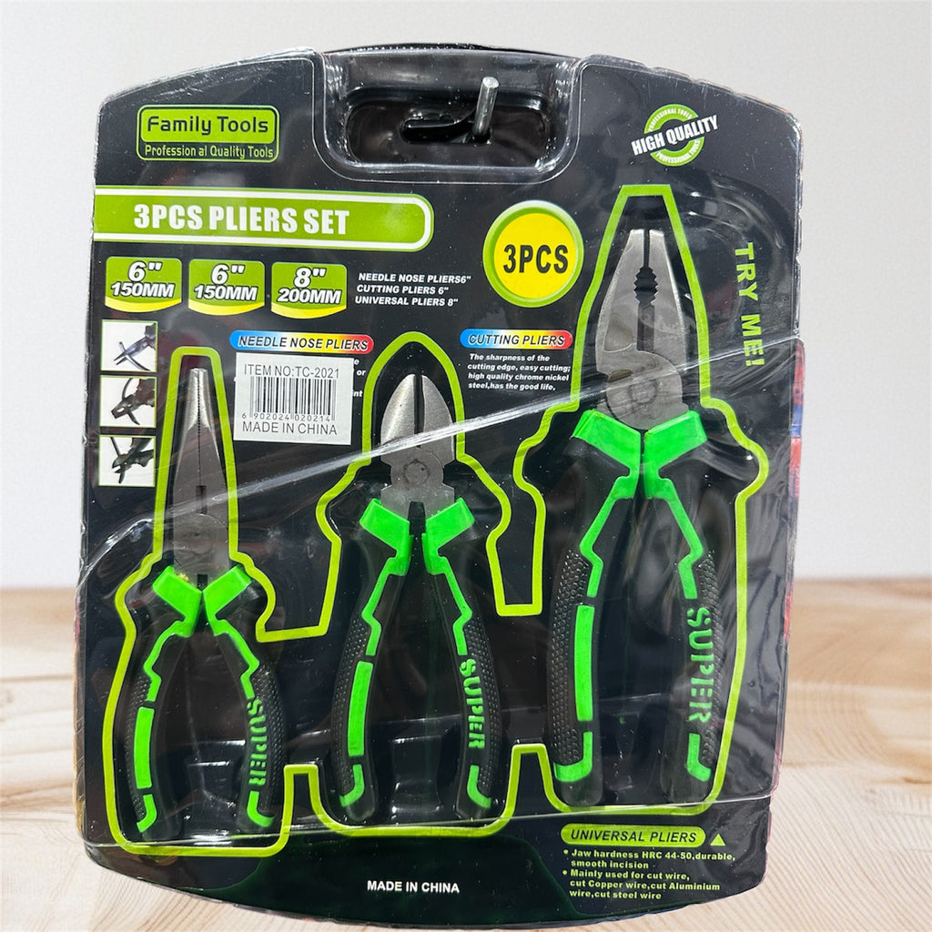 3 in1 Pliers Set.Electrical or Mechanical work Plier ,Nose Plier and Side cutter