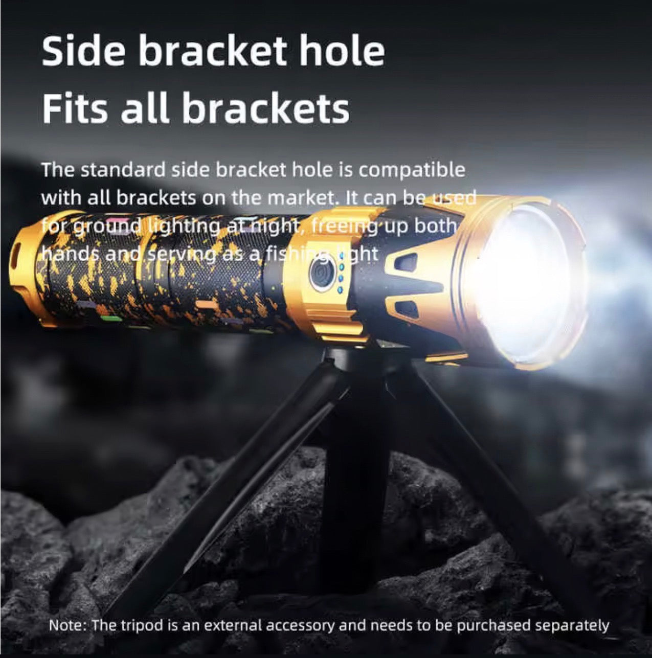 New 2026 Powerful LED Flashlight Super Bright Spotlight Power Display Long Range Zoomable Torch Outdoor Emergency Tactical Search Lantern best for use in industries