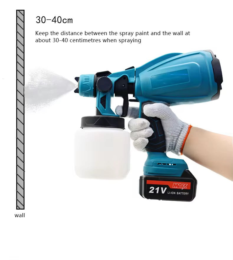 800ML Cordless Electric Spray Gun Portable Household Paint Sprayer Auto Furniture Steel Coating Airbrush For Makita 18V Double  Battery