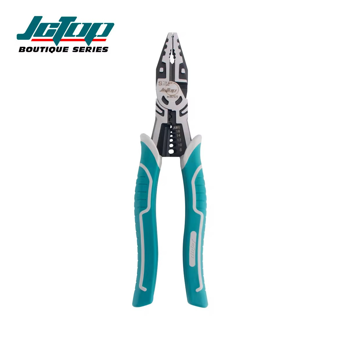 JCTOP Heavy-duty Strong CRV Steel Serrated Jaw Metric 9"225mm DIY Wire Pliers