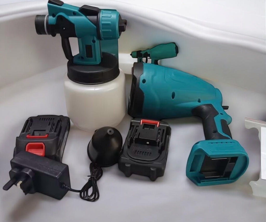 800ML Cordless Electric Spray Gun Portable Household Paint Sprayer Auto Furniture Steel Coating Airbrush For Makita 18V Double  Battery