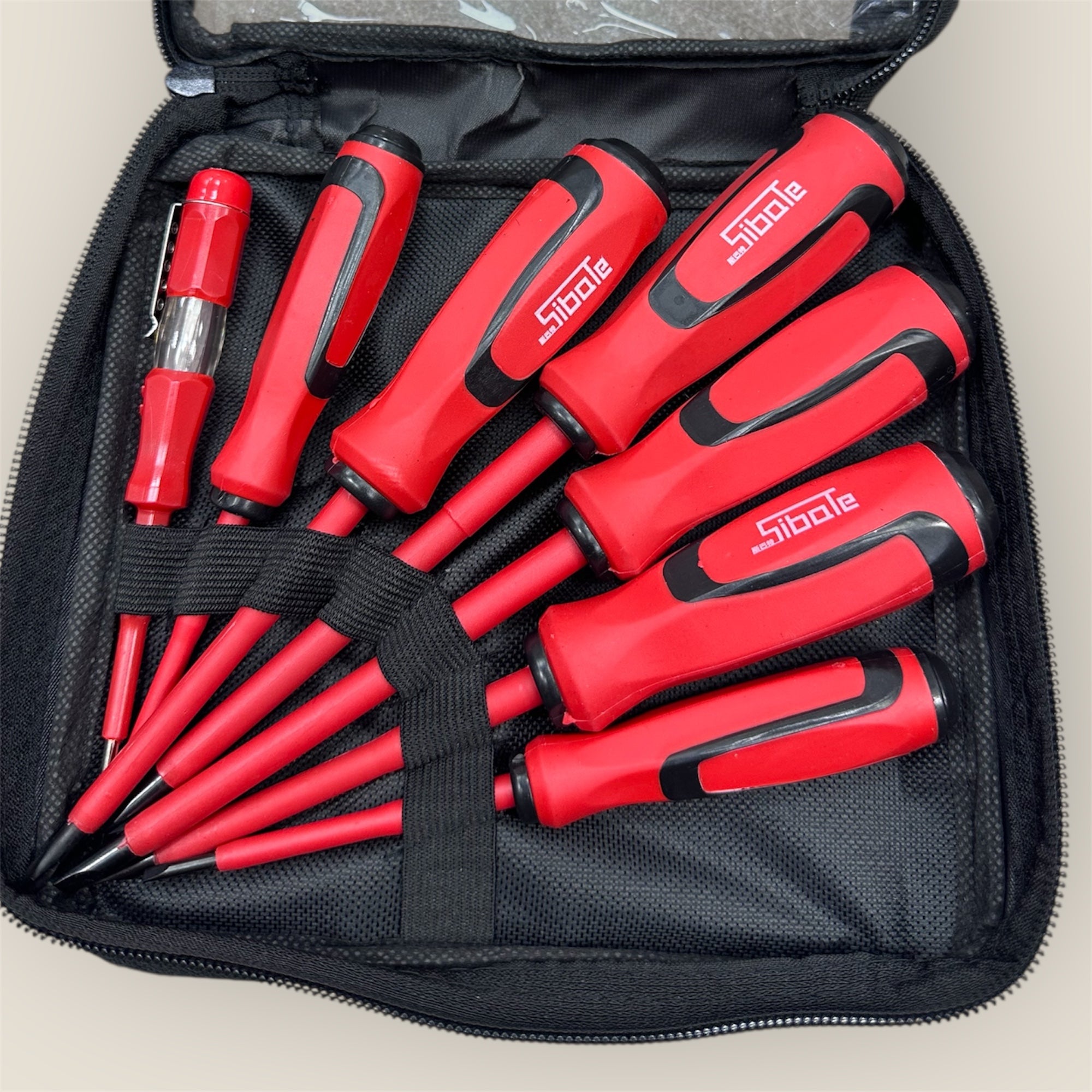 Professional 7 pcs Insulated Screw Driver Set with Phase Tester