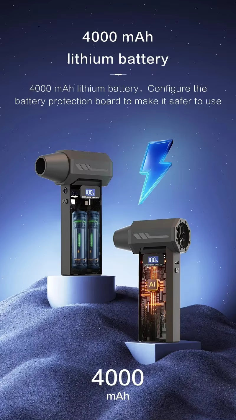 Powerful Air Blower 130000RPM Turbo Jet Blower Brushless Vacuum Cleaner For PC/Keyboard/Home/Car Cleaning Air Duster Fan Blower