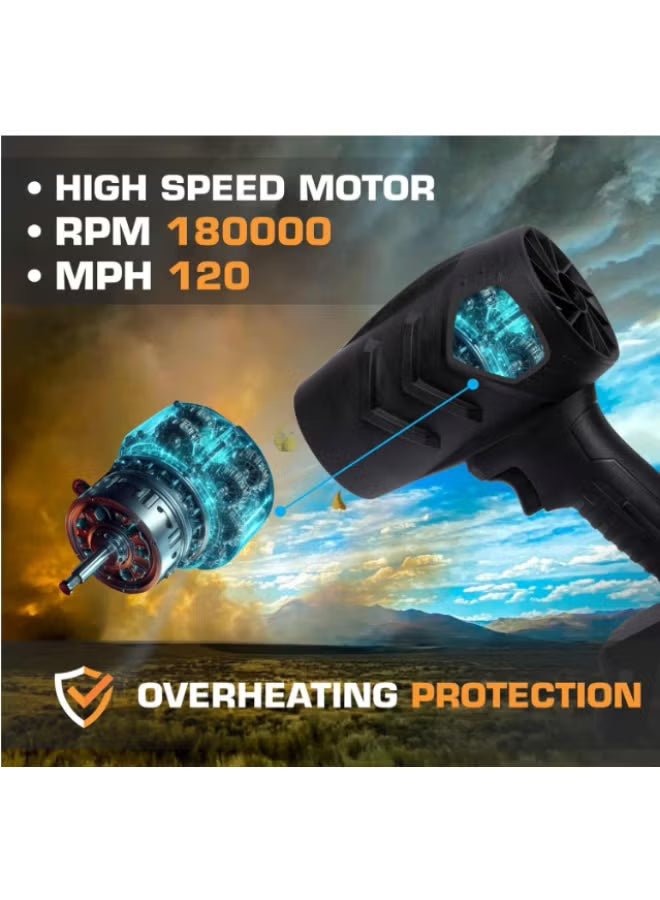 High Power Turbo Fan 1000W Handheld Fan Air Blower Stepless Speed Turbofan Dust Blower 500g Thrust Electric Violent Fan Air Gun