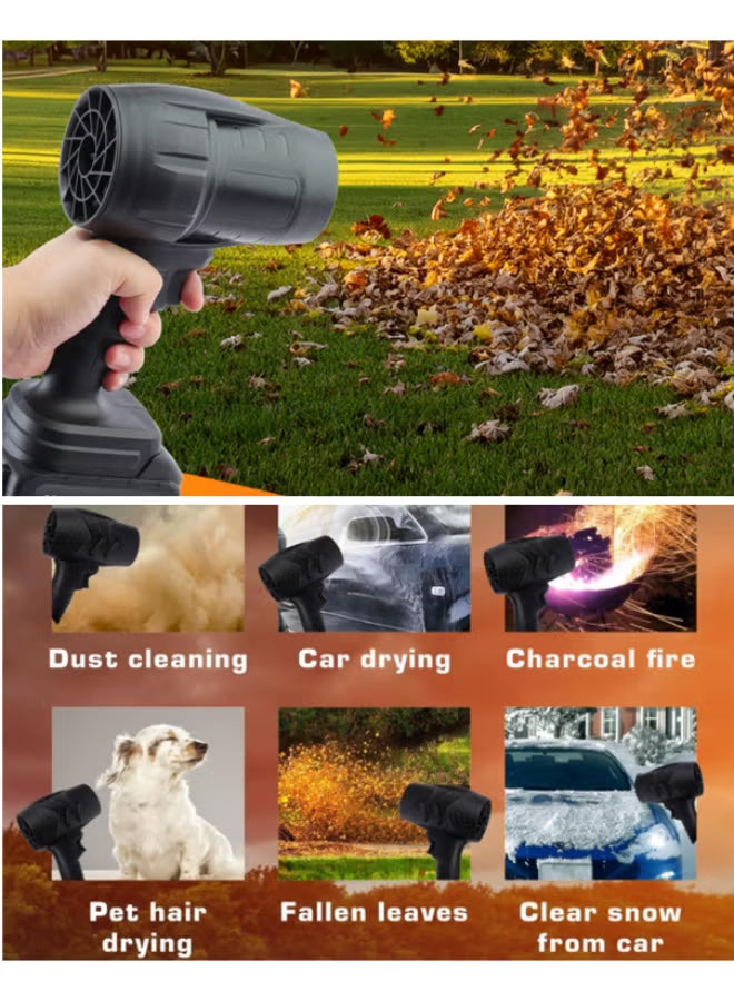 High Power Turbo Fan 1000W Handheld Fan Air Blower Stepless Speed Turbofan Dust Blower 500g Thrust Electric Violent Fan Air Gun