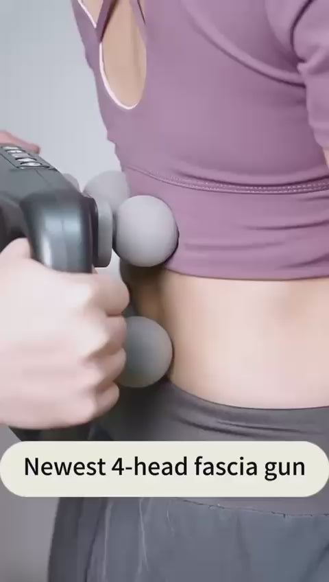 Professional Six Heads Massage Gun, 9 massage Functions Smart AI Chip, Long Battery Life, LCD Screen, Silent Motor Rechargeable C-Type